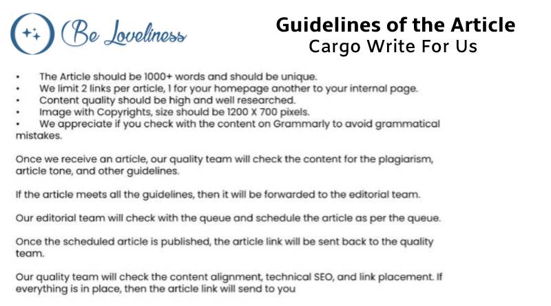 Guidelines Carge write for us