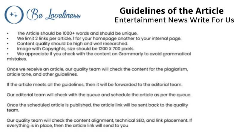 Guidelines Entertainment news write foo us