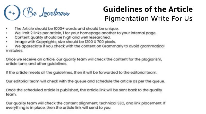 Guidelines Pigmentation write for us