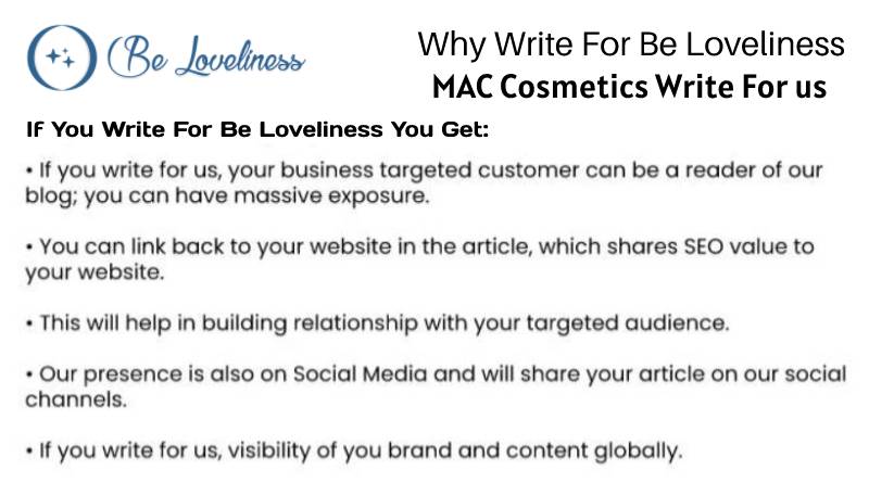 Why write for MAC Cosmetics Write For Us