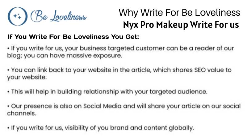 Why write for Nyx Pro Makeup WRITE FOR US