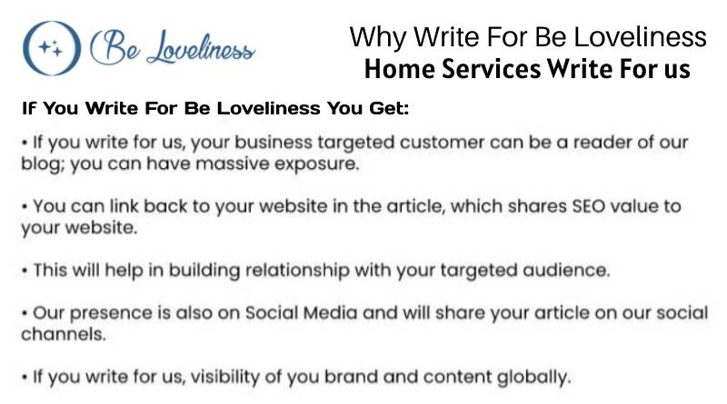 why write for Home services write for us