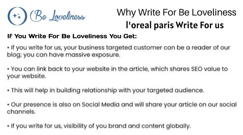 why write for us L'Oreal write for us