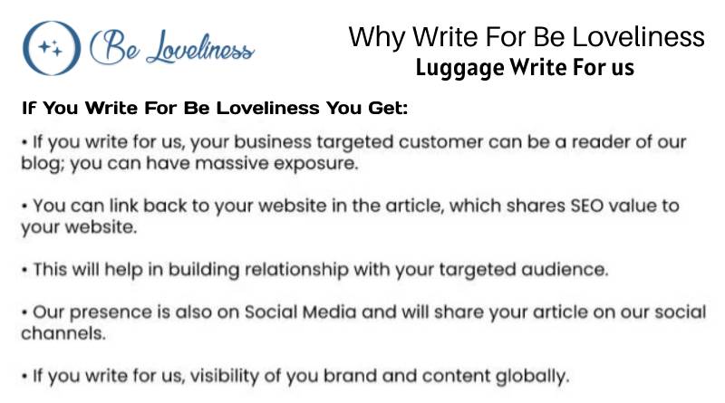 why write for Luggage write for us
