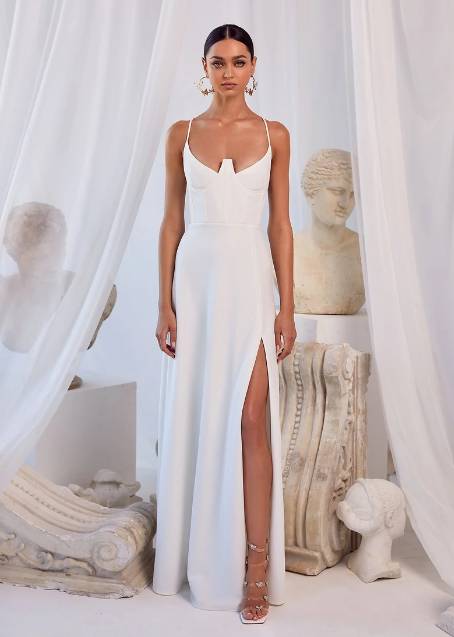 The Alma Gown in white - Trendy Formal Dress Ideas for Your High School Formal